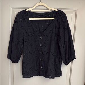 Sanctuary Blue Puff Sleeve Blouse